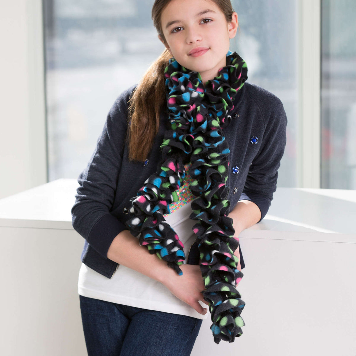 Crochet Scarf made in Red Heart Soft Yarn