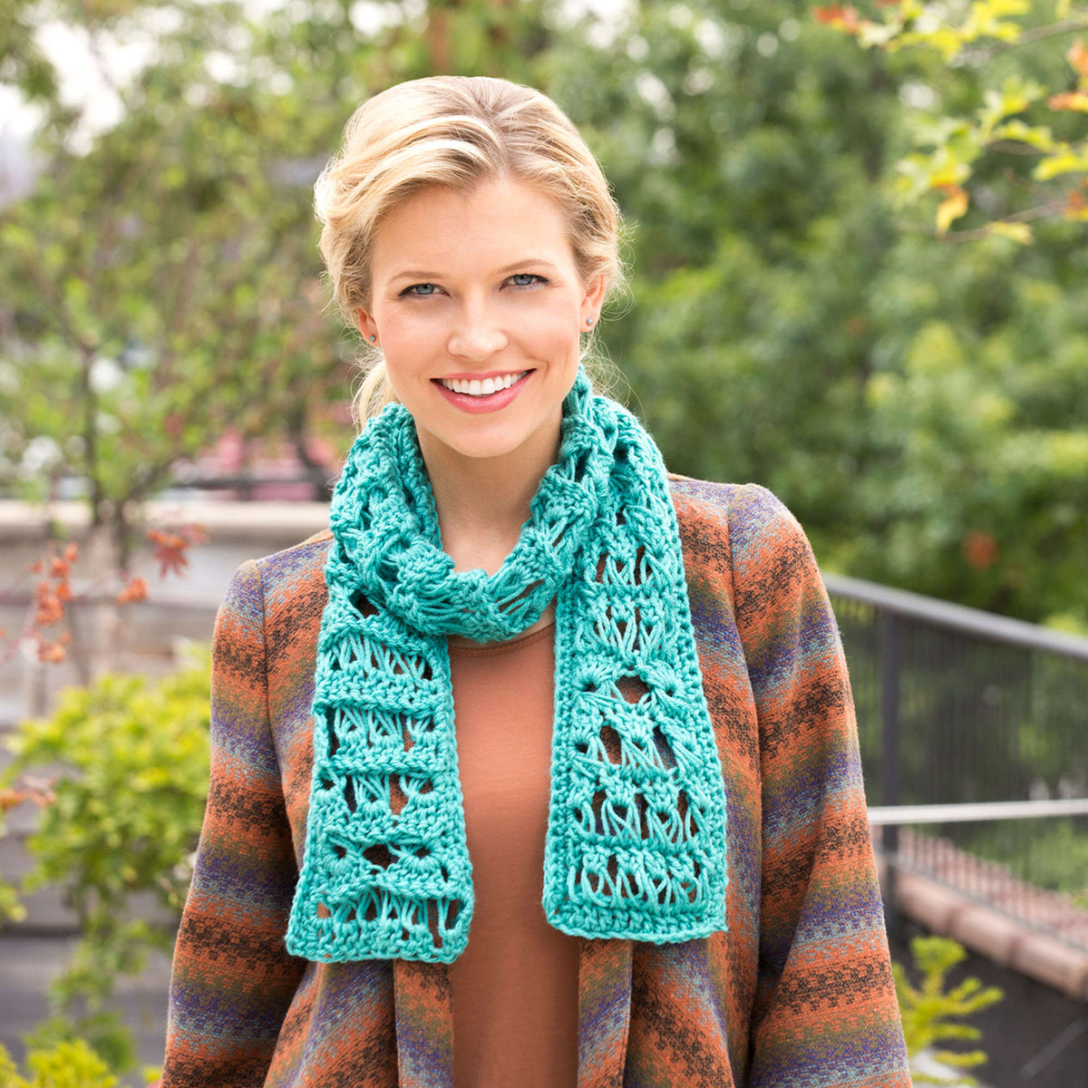 Crochet Scarf made in Red Heart Soft Yarn