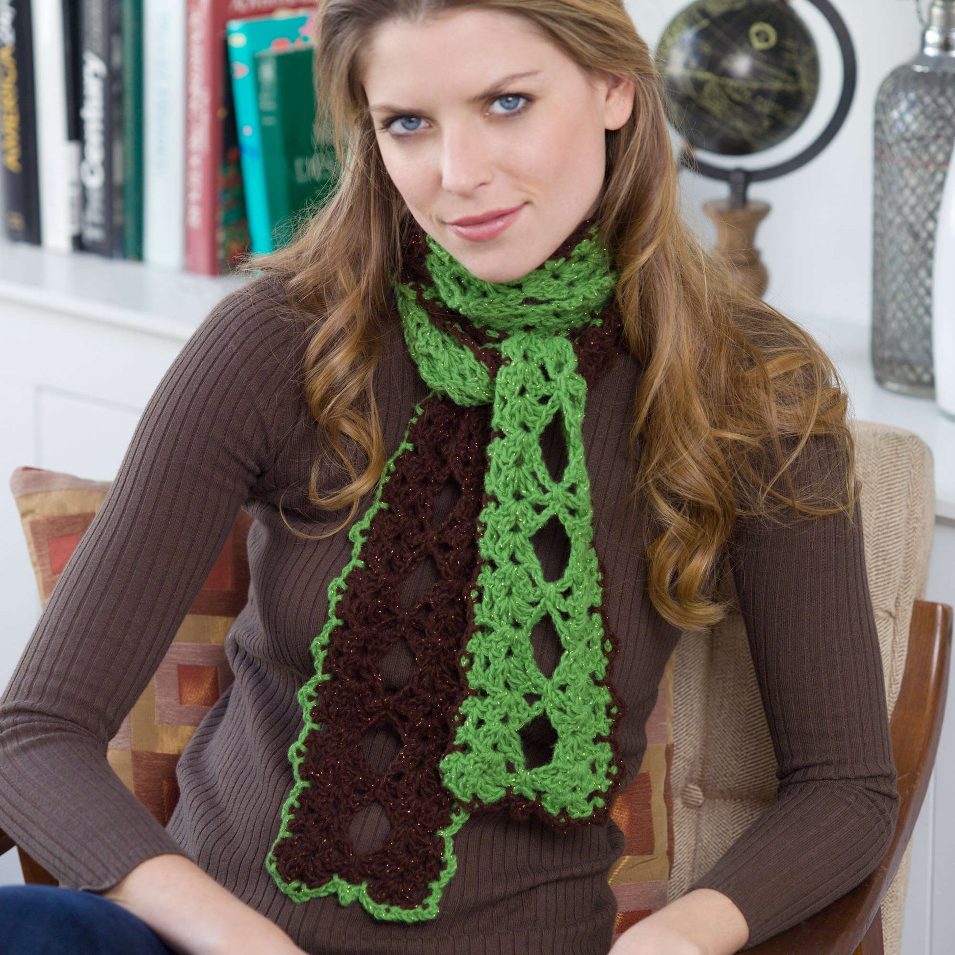 Free Red Heart Two Part Harmony Scarf Crochet Pattern