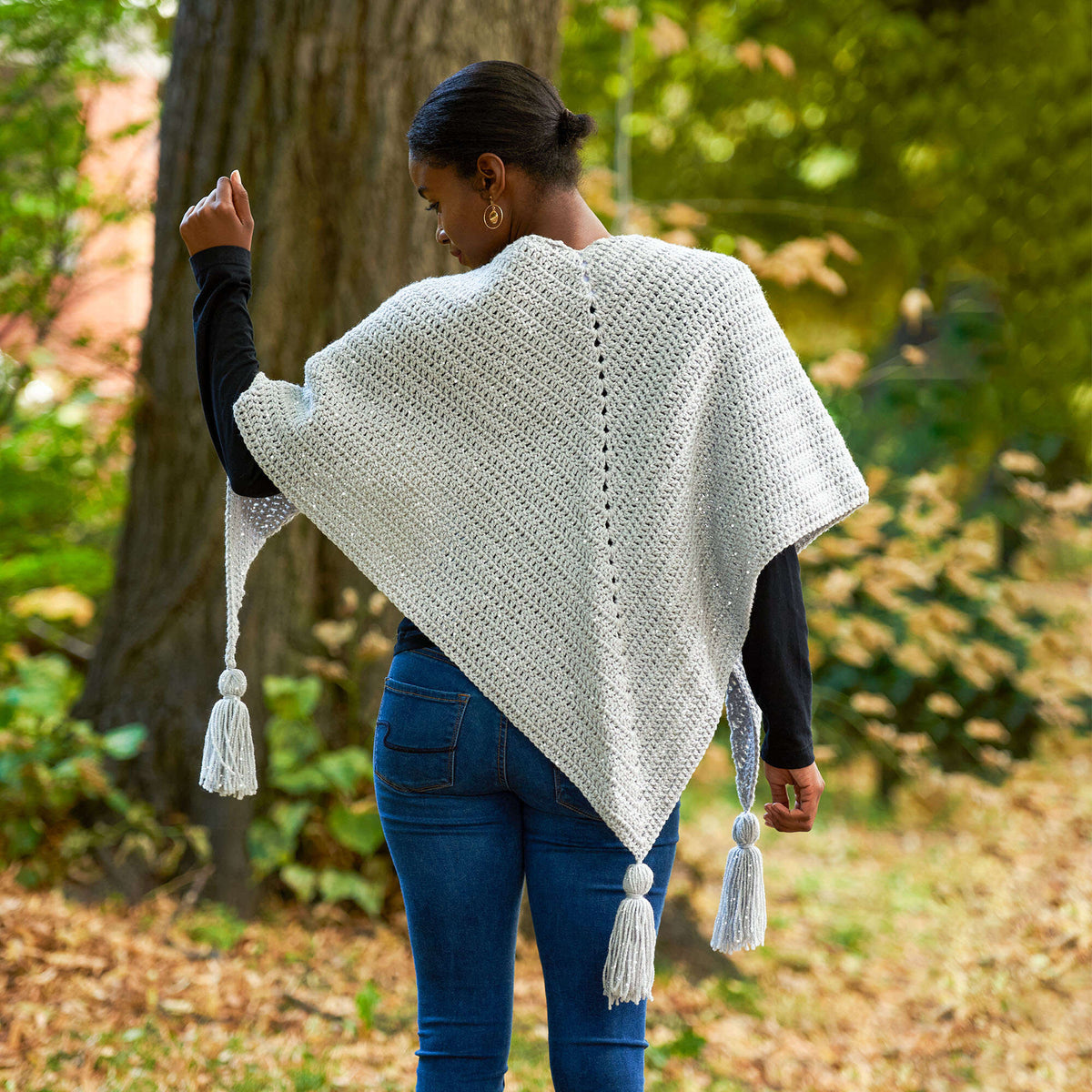 Crochet Shawl made in Red Heart Super Saver Yarn