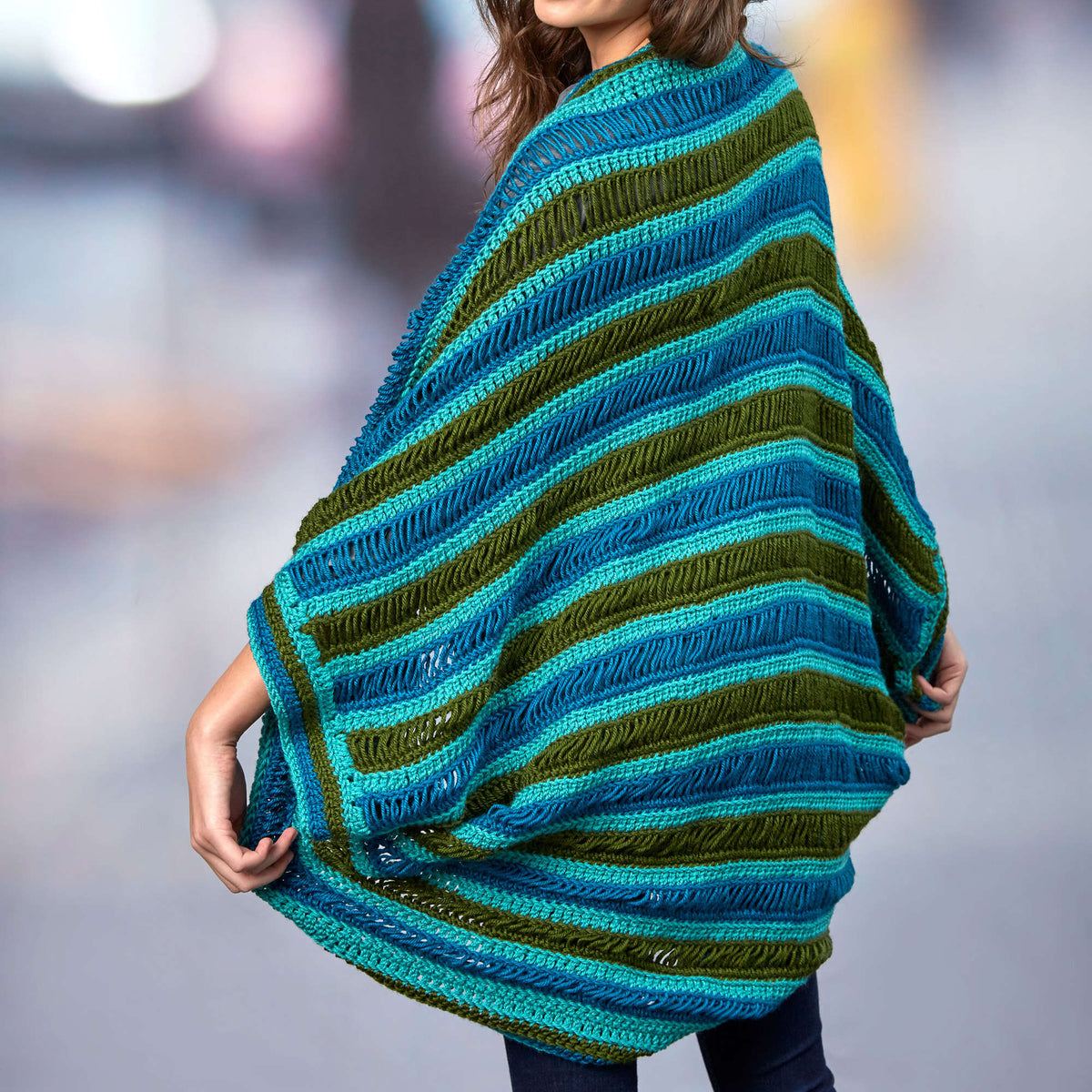 Crochet Sweater made in Red Heart Soft Yarn