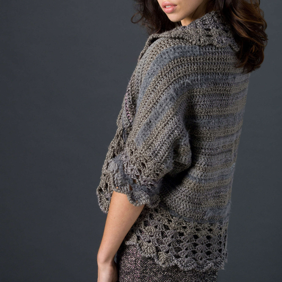Crochet Cardigan made in Red Heart Boutique Yarn