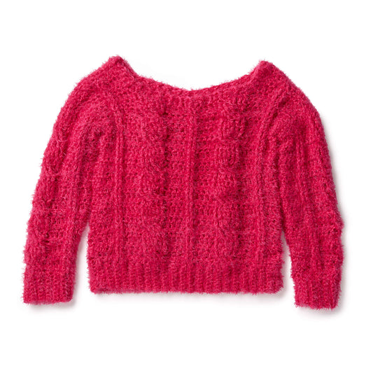 Crochet Pullover made in Red Heart Hygge Yarn