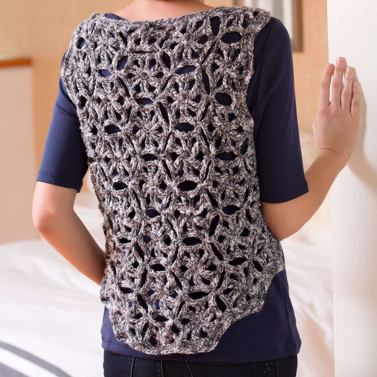 Crochet Top made in Red Heart Shimmer Yarn