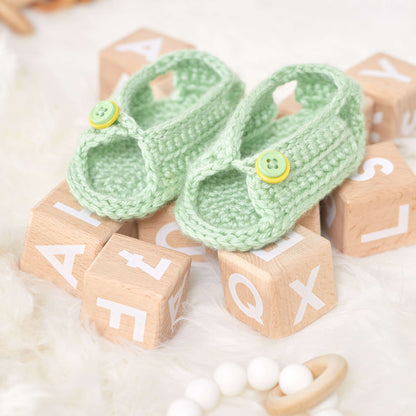 Red Heart Unisex Sandals For Baby Crochet Red Heart Unisex Sandals For Baby Crochet