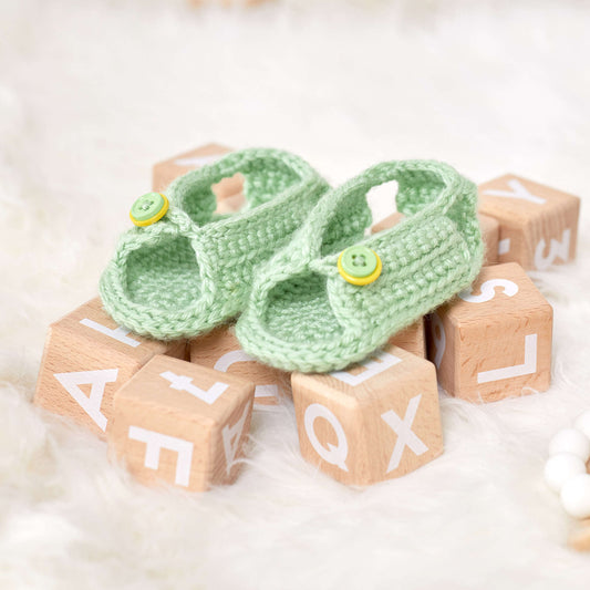 Red Heart Unisex Sandals For Baby Crochet