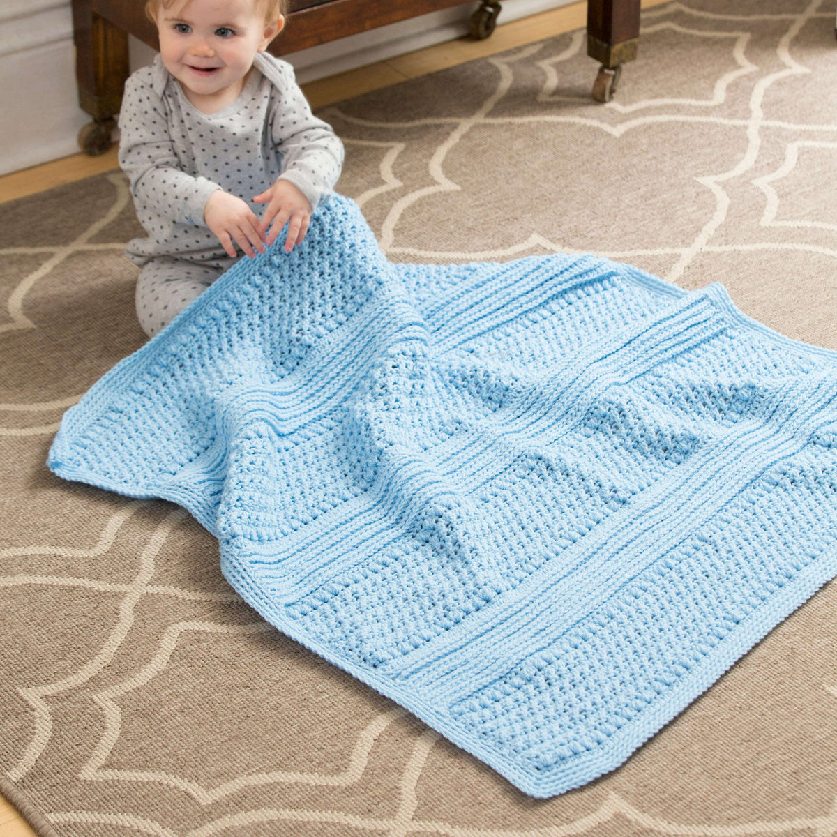 Crochet Blanket made in Red Heart Comfort Sport Yarn