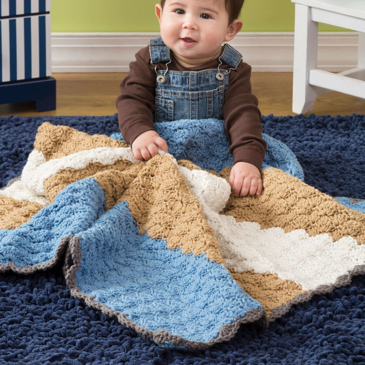 Crochet Blanket made in Red Heart With Love Yarn