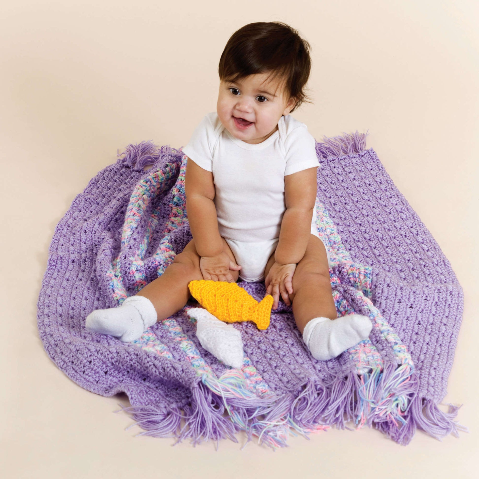 Free Red Heart Crochet Baby Playtime Blanket Pattern