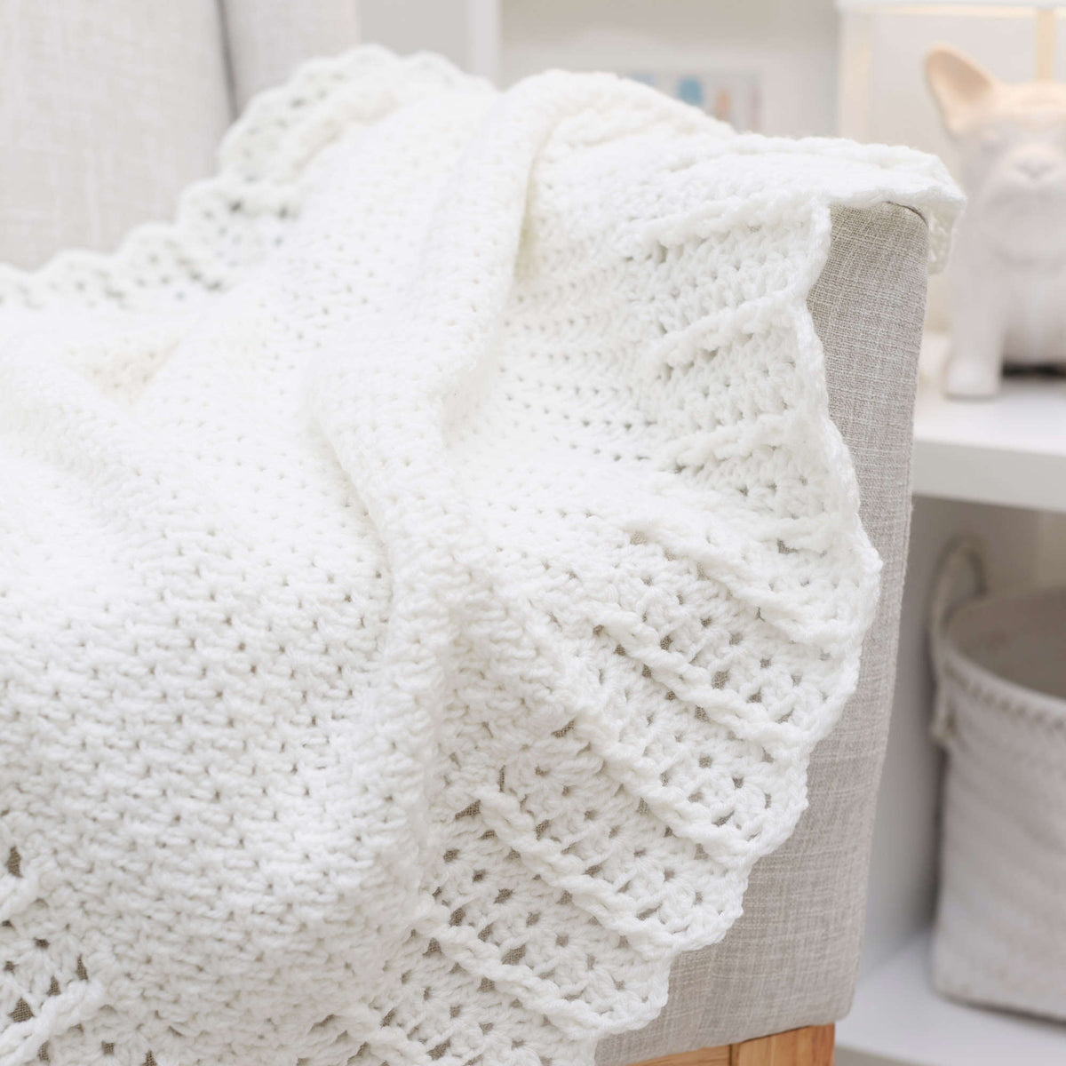 Crochet Blanket made in Red Heart Bunches of Hugs Yarn
