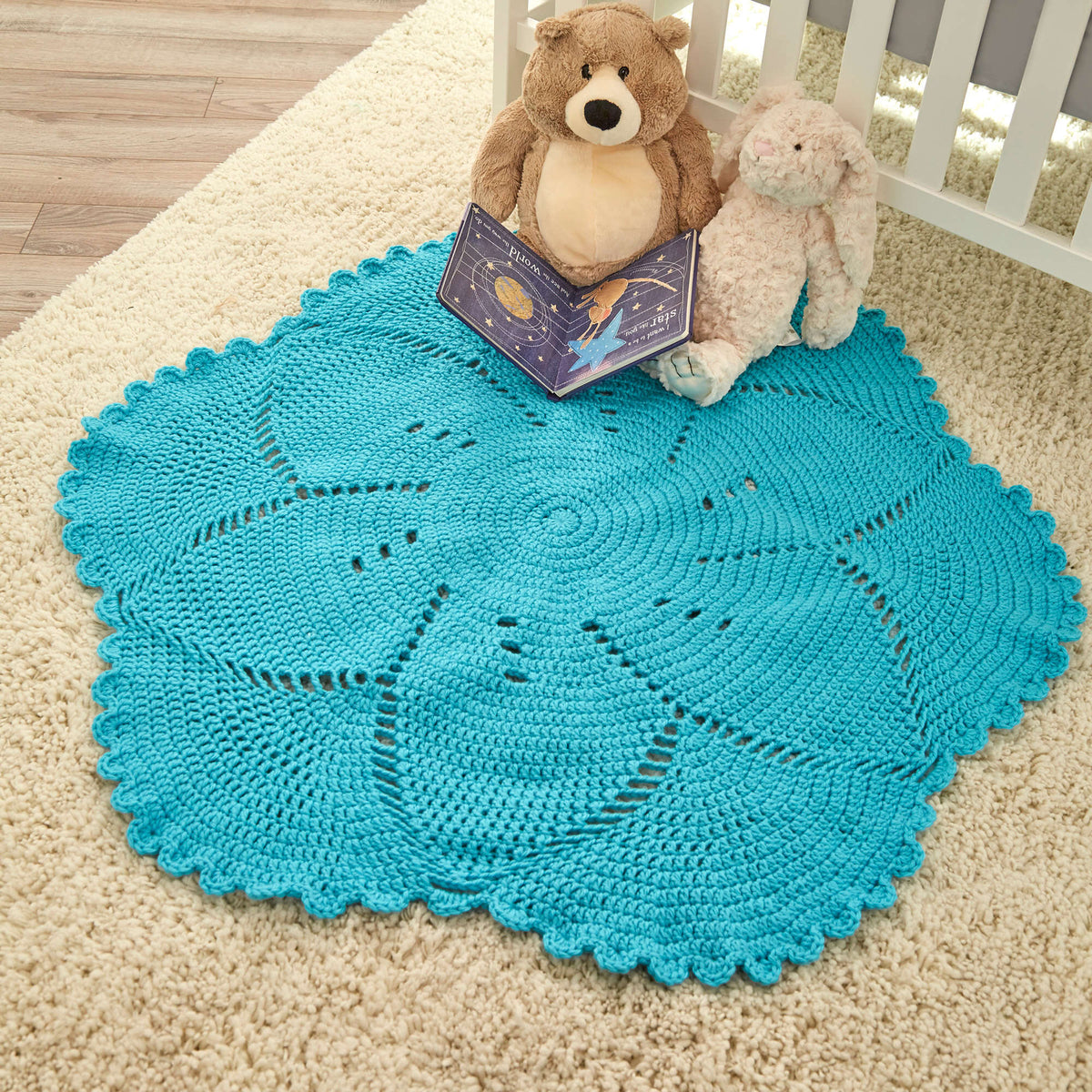 Crochet Blanket made in Red Heart Soft Essentials Yarn