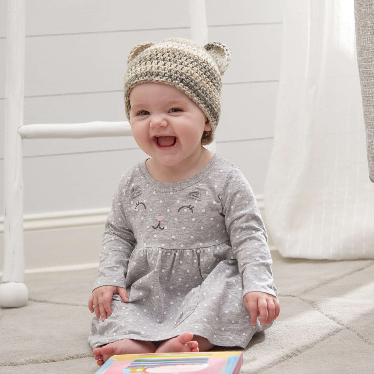 Crochet Hat made in Red Heart Hopscotch Yarn