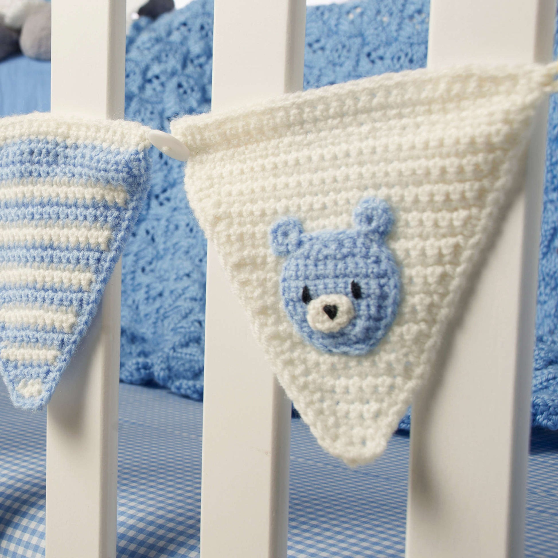 Free Red Heart Welcome Baby Bunting Crochet Pattern