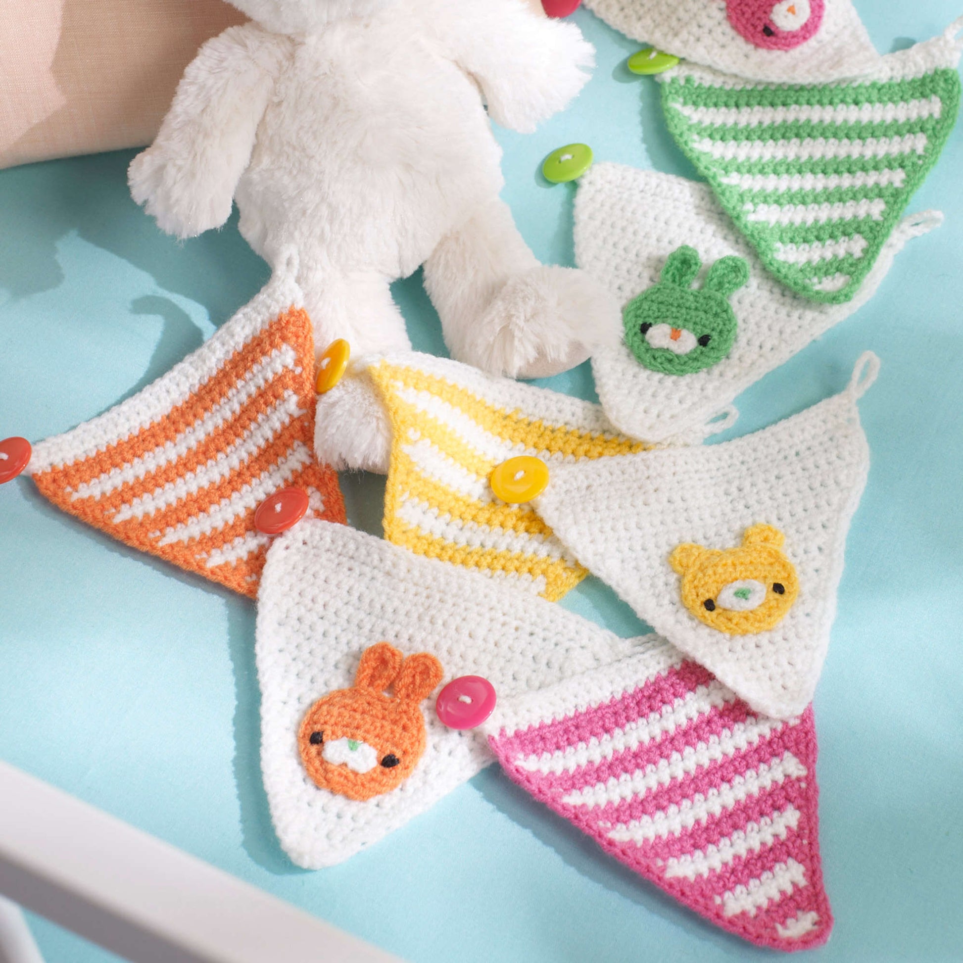 Free Red Heart Baby's Place Banner Crochet Pattern