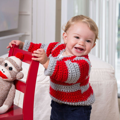 Red Heart Go Team Go! Baby Sweater Crochet Red Heart Go Team Go! Baby Sweater Crochet