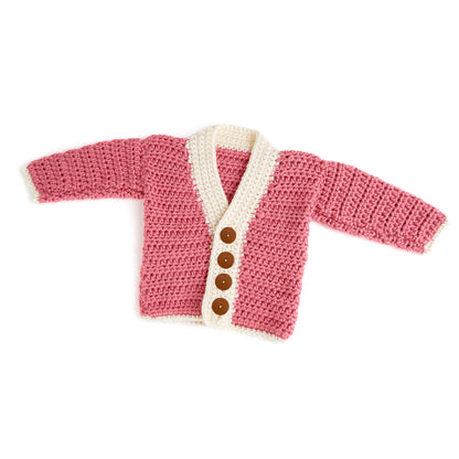 Red Heart Crochet Cutie Baby Cardigan Crochet Cardigan made in Red Heart Soft Essentials Yarn