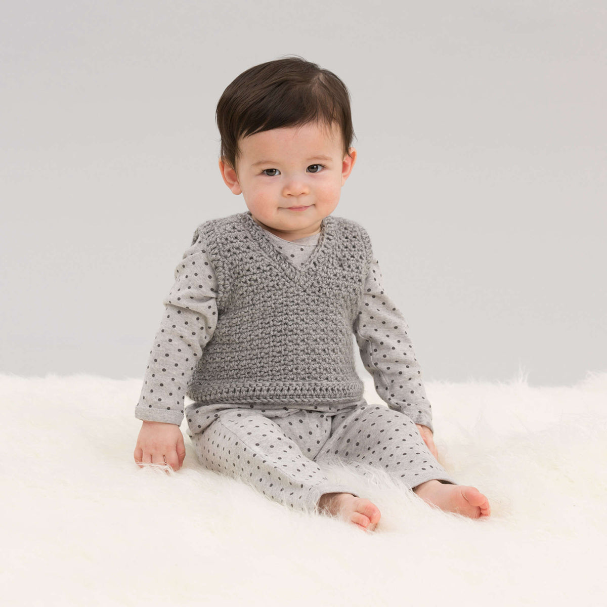 Crochet Vest made in Red Heart Soft Yarn