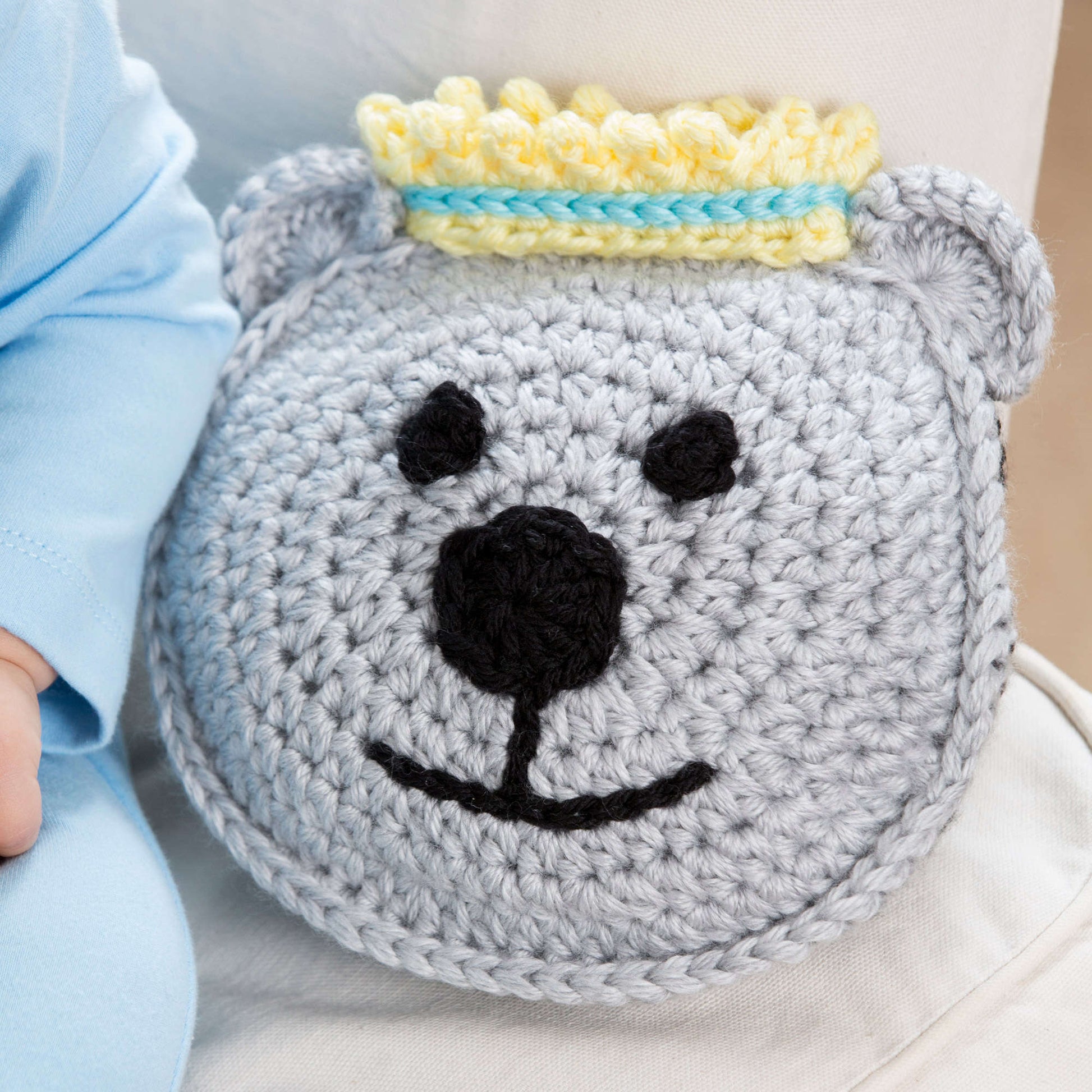 Free Red Heart Prince Bear Pillow And Hat Pattern