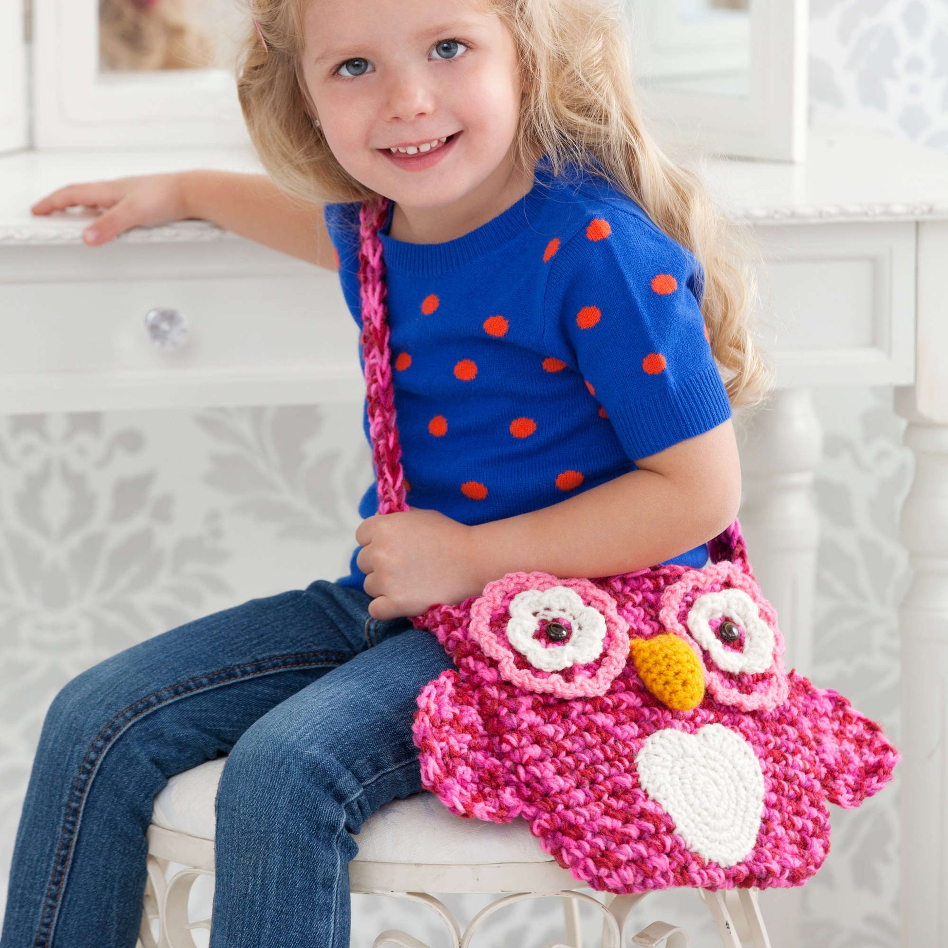 Free Red Heart Wise Owl Tote Bag Crochet Pattern
