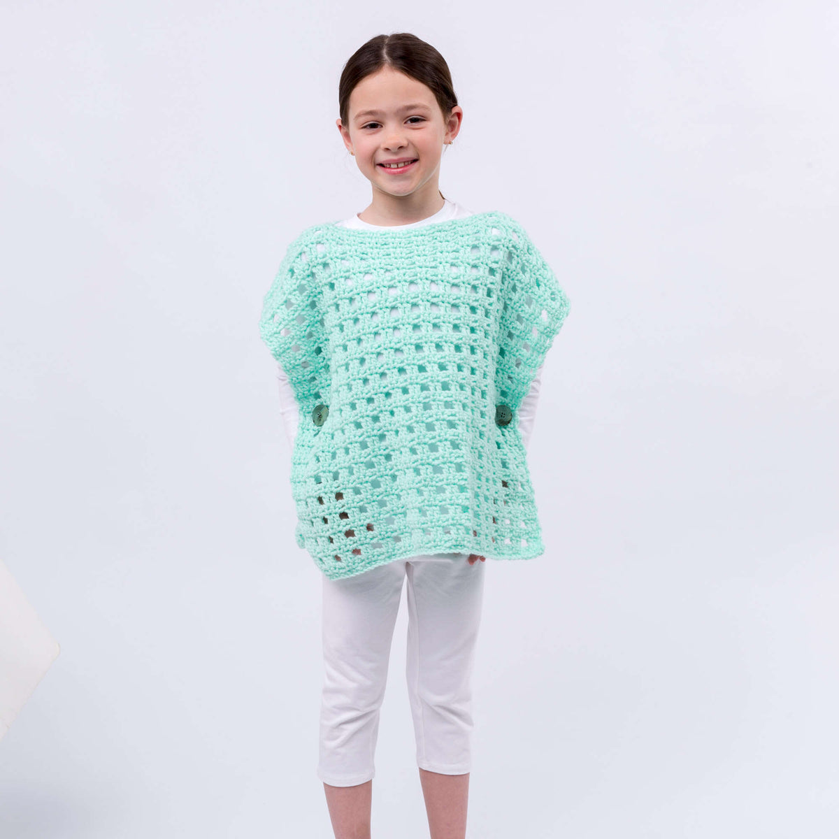 Crochet Poncho made in Red Heart With Love Yarn