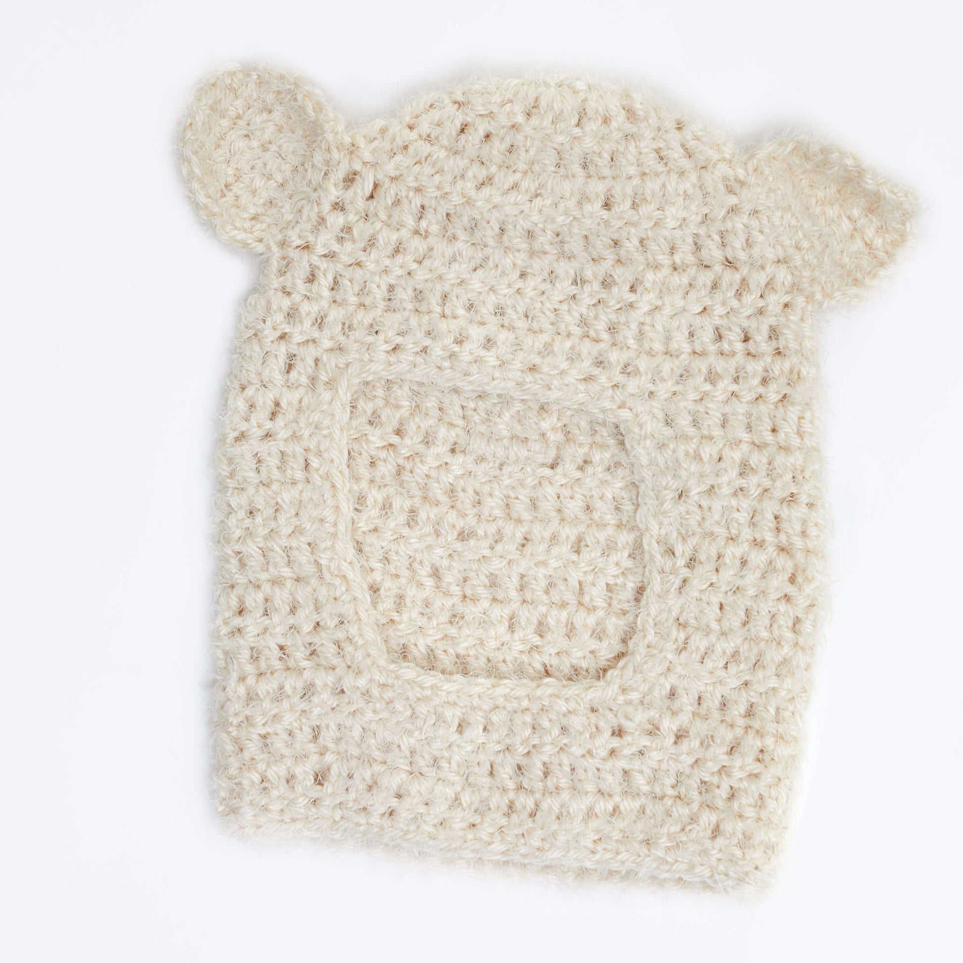 Free Red Heart Polar Bear Crochet Balaclava Hood Pattern
