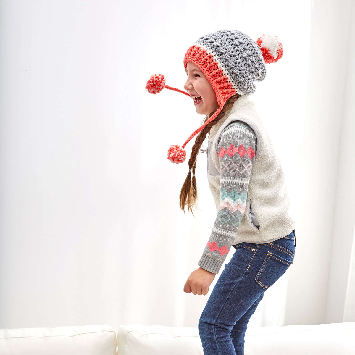 Crochet Hat made in Red Heart Baby Hugs Medium Yarn