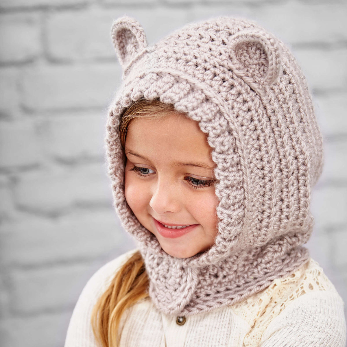 Crochet Hoodie made in Red Heart Soft Essentials Yarn
