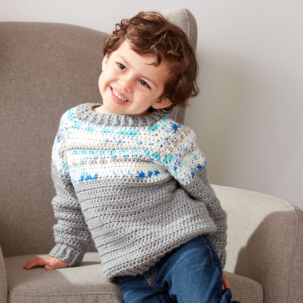 Crochet Pullover made in Red Heart Yarn