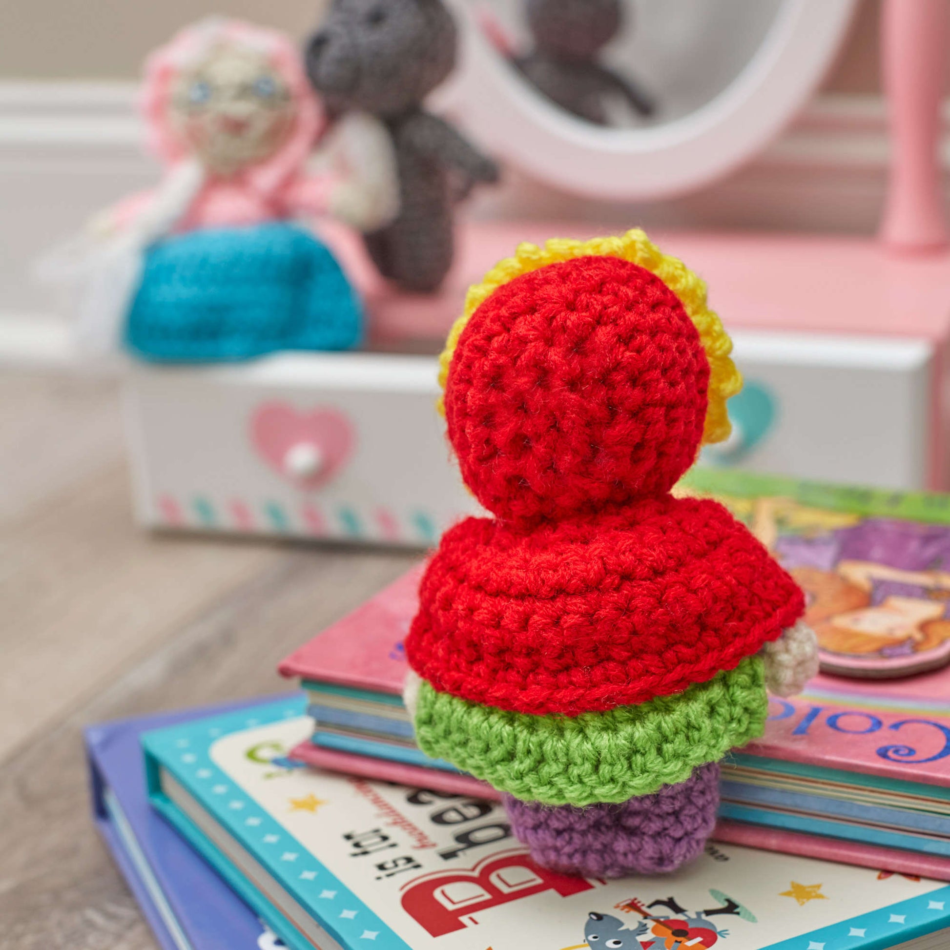 Free Red Heart Red Riding Hood Toys Crochet Pattern