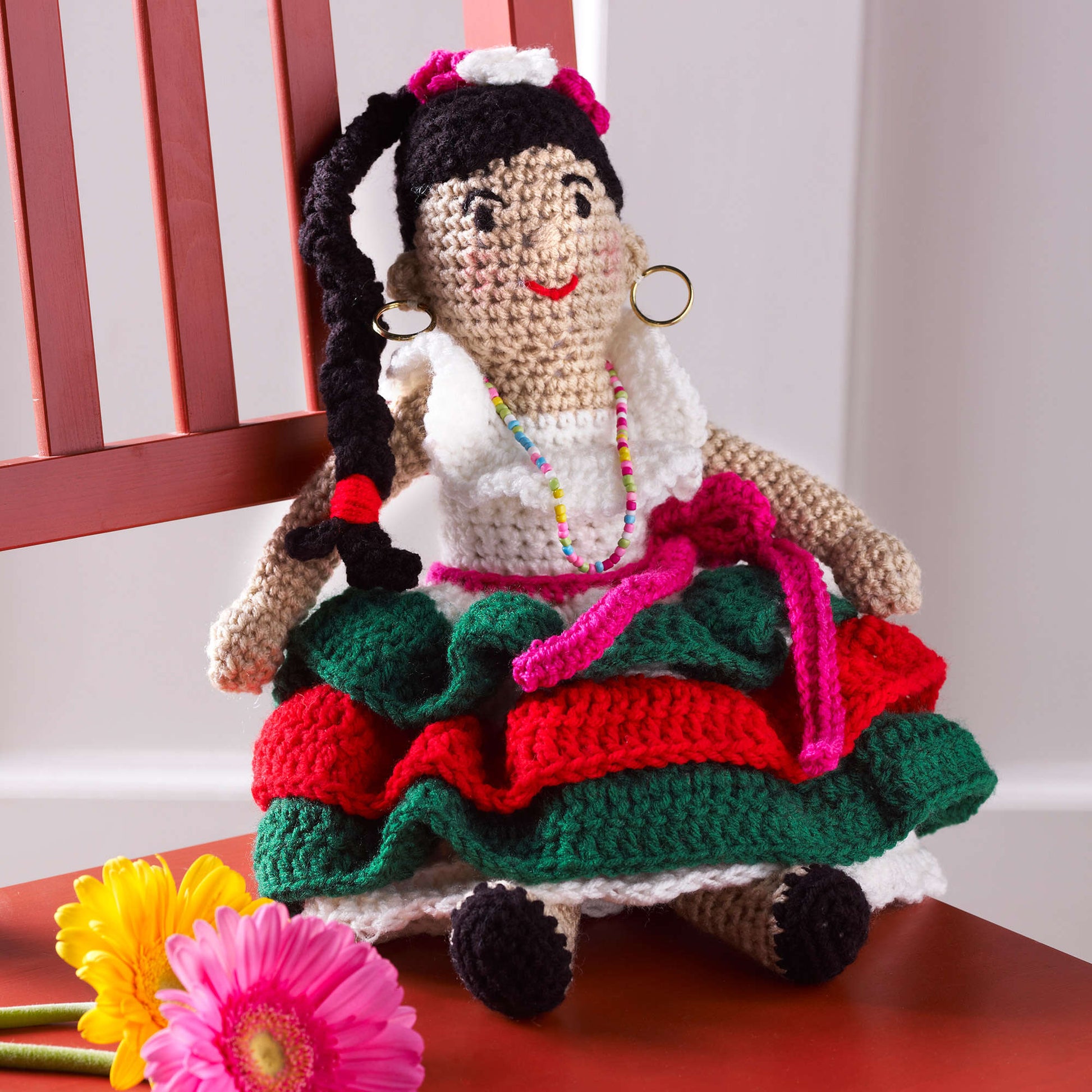 Free Red Heart Crochet Alejandra's Party Doll Pattern