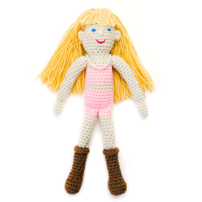 Red Heart Crochet Lovely Lucy Doll Crochet Doll made in Red Heart Super Saver Yarn
