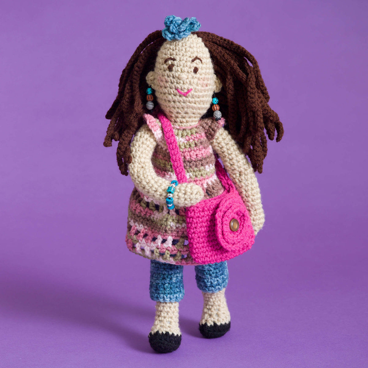 Crochet Doll made in Red Heart Super Saver Yarn