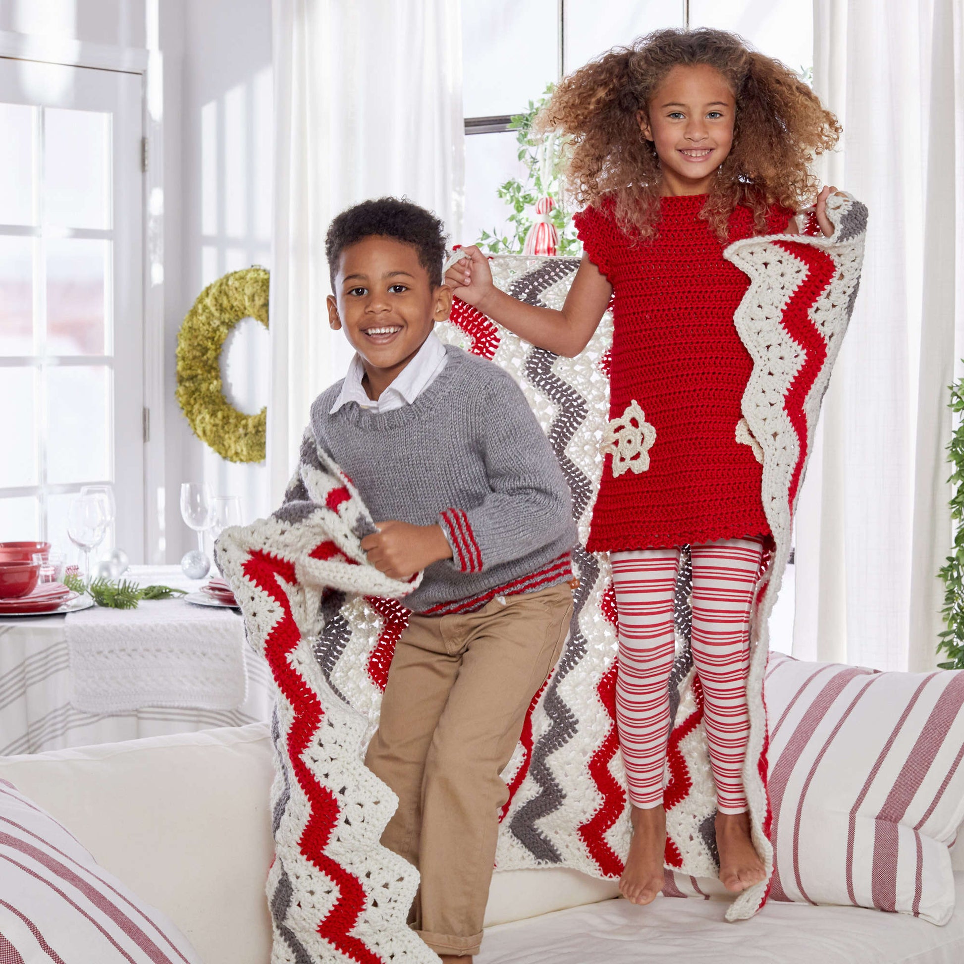 Free Red Heart Holiday Photo Op Dress And Hat Crochet Pattern