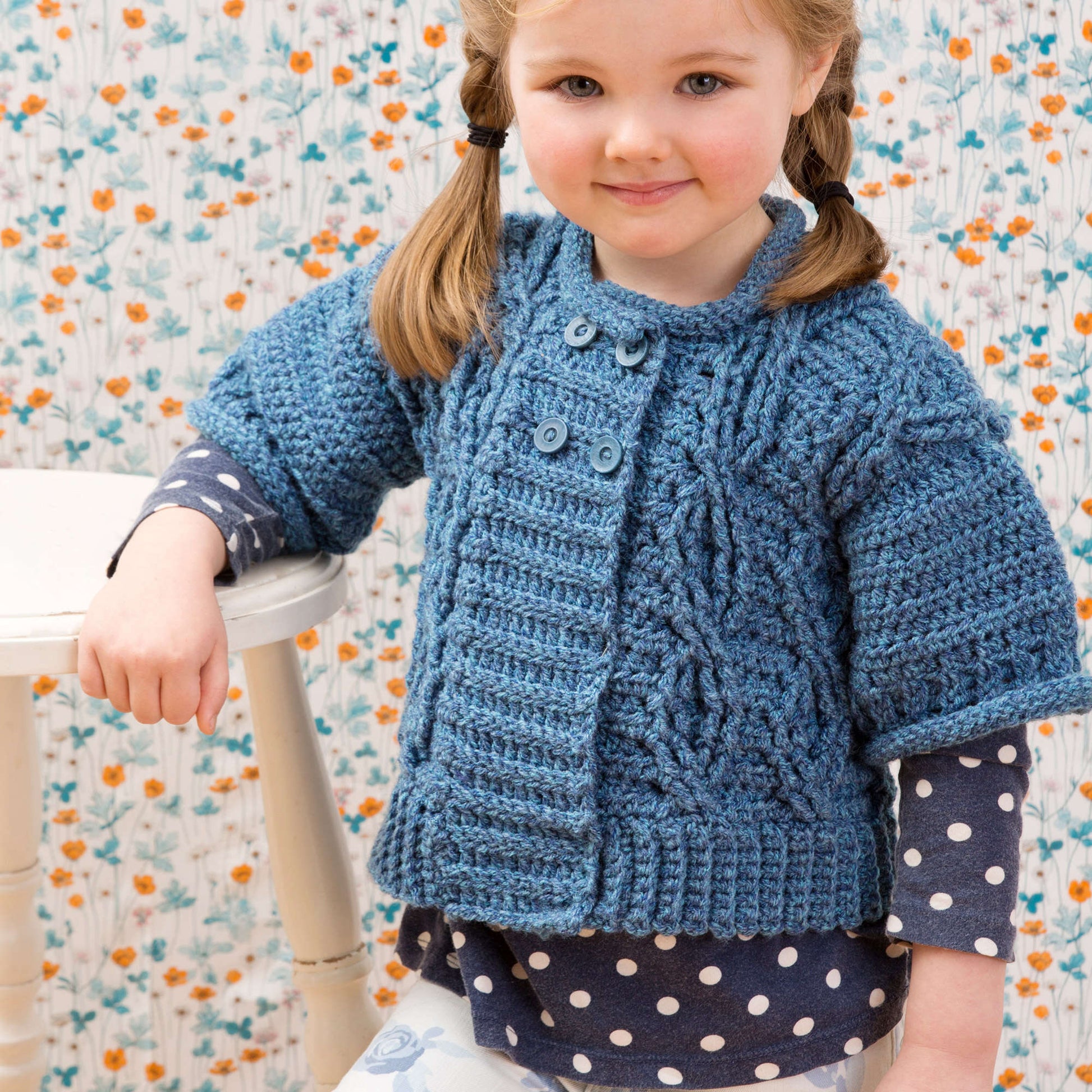 Free Red Heart Cool Cables Sweater & Leg Warmers Crochet Pattern