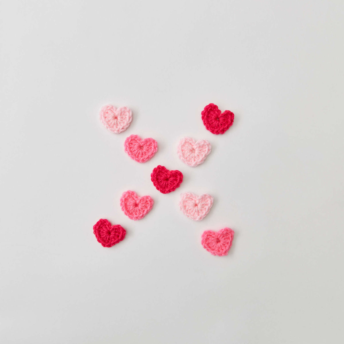 Crochet Heart Craft made in Red Heart Super Saver Yarn