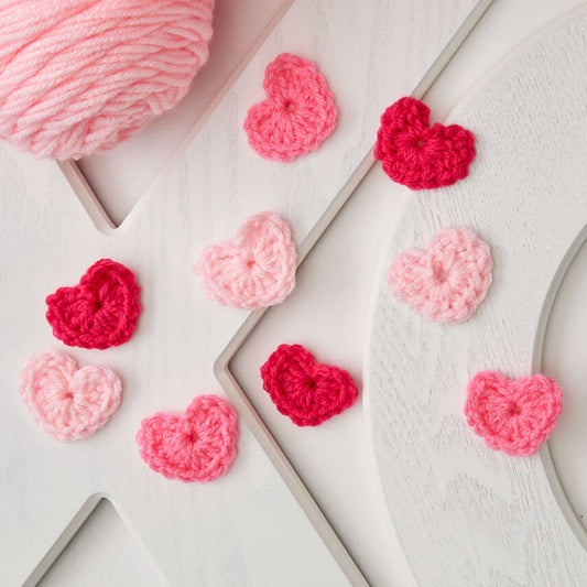Crochet Heart Craft made in Red Heart Super Saver Yarn