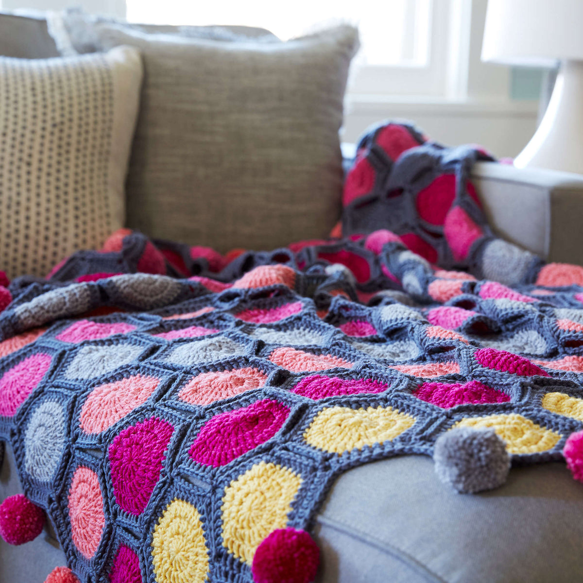 Crochet Throw made in Red Heart Chic Sheep Yarn