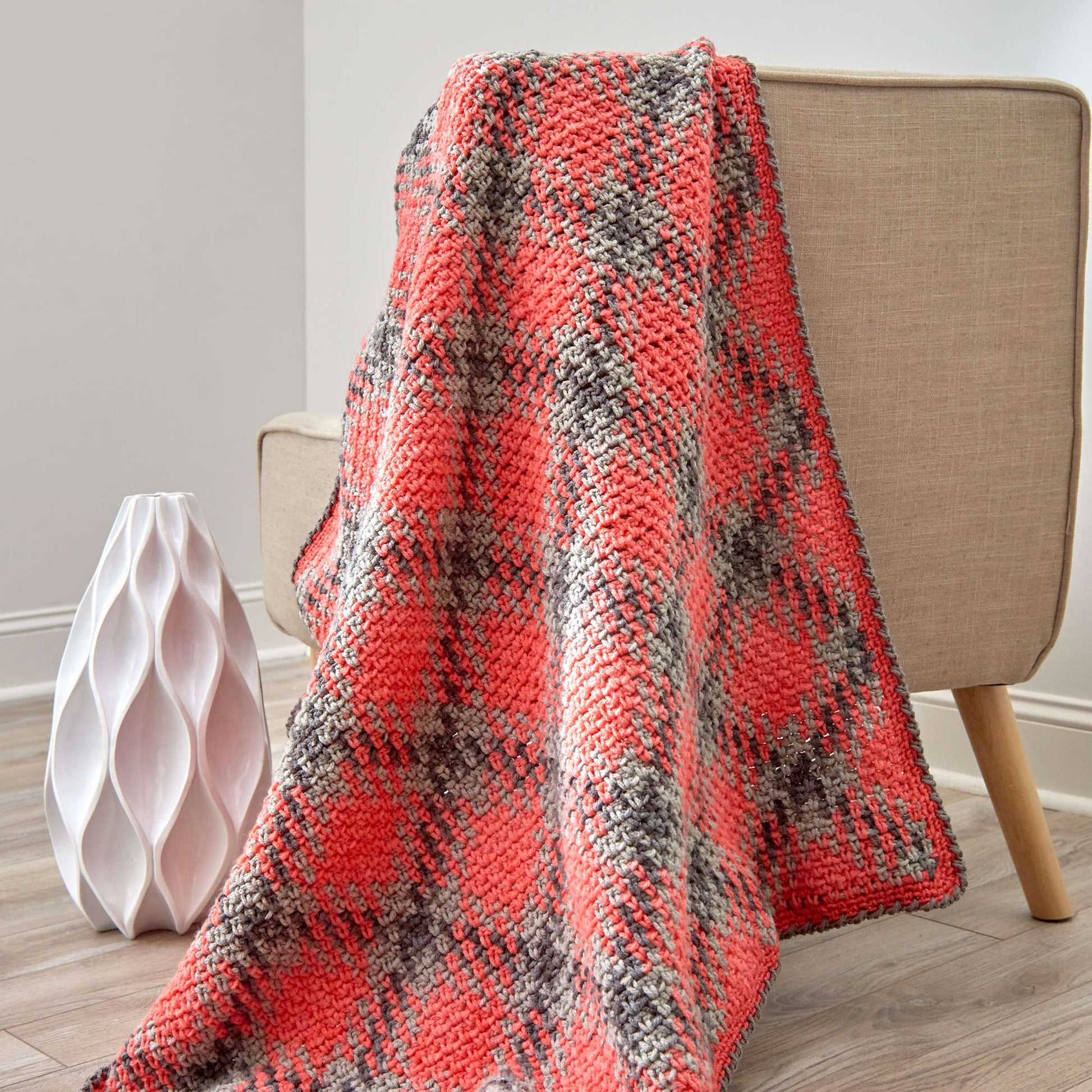 Free Red Heart Planned Pooling Argyle Throw Or Crochet Blanket Pattern