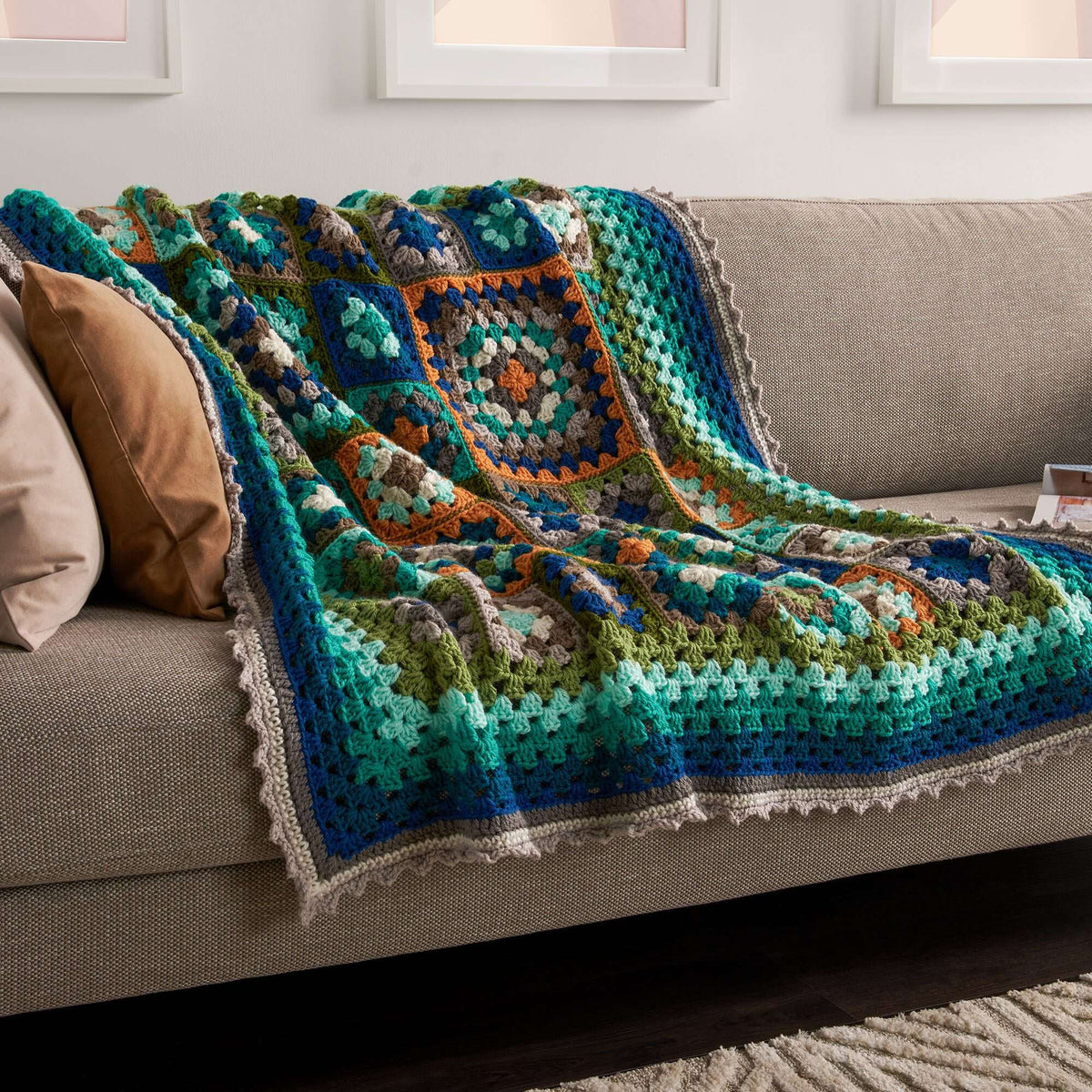 Crochet Blanket made in Red Heart With Love Yarn