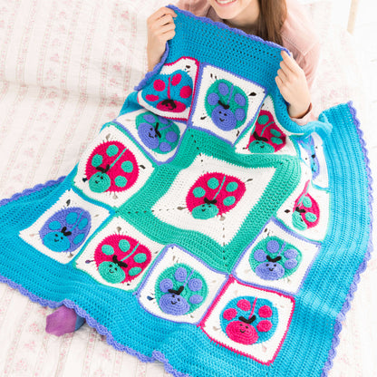 Red Heart Lucky Ladybug Throw Crochet Red Heart Lucky Ladybug Throw Crochet