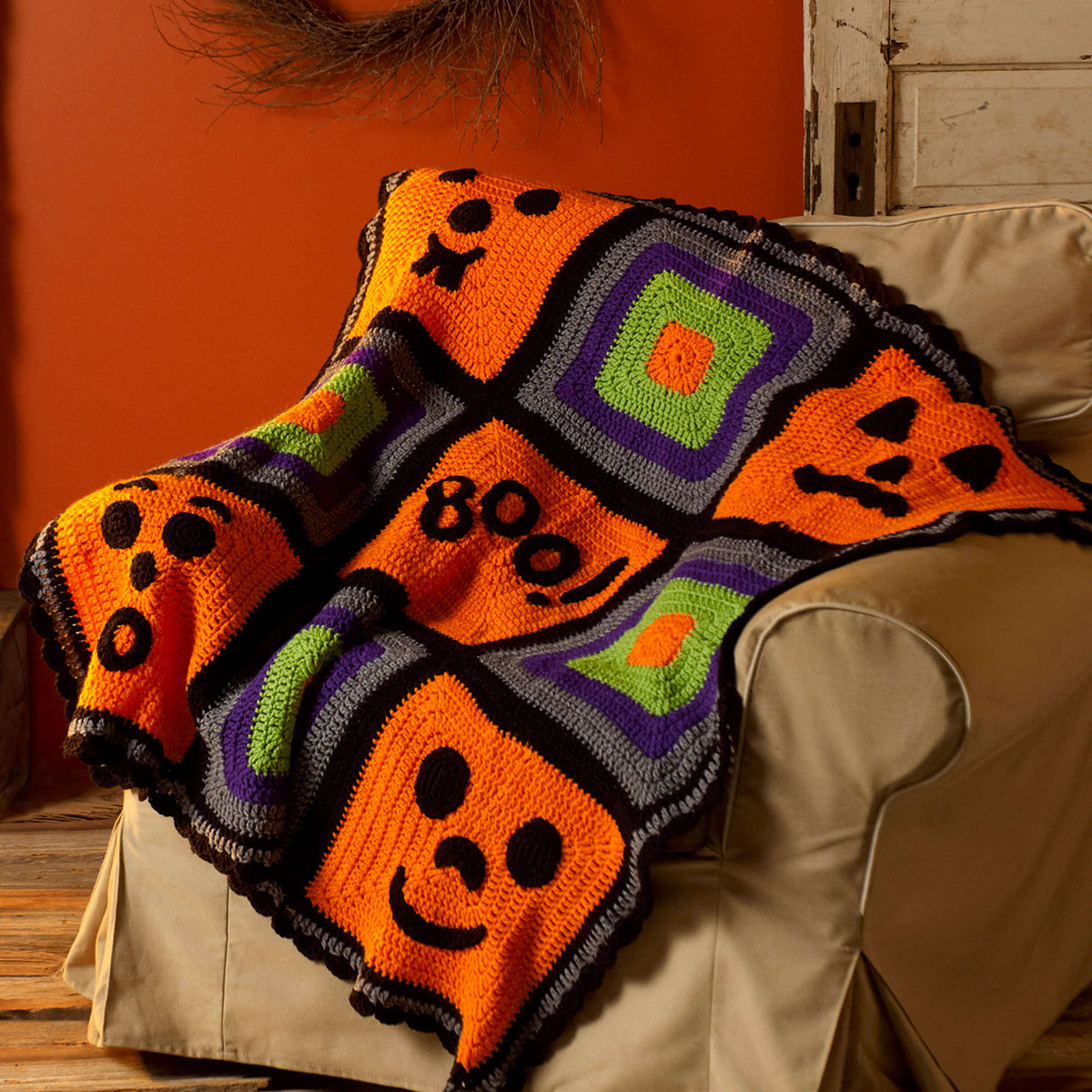 Crochet Throw made in Red Heart Super Saver Yarn