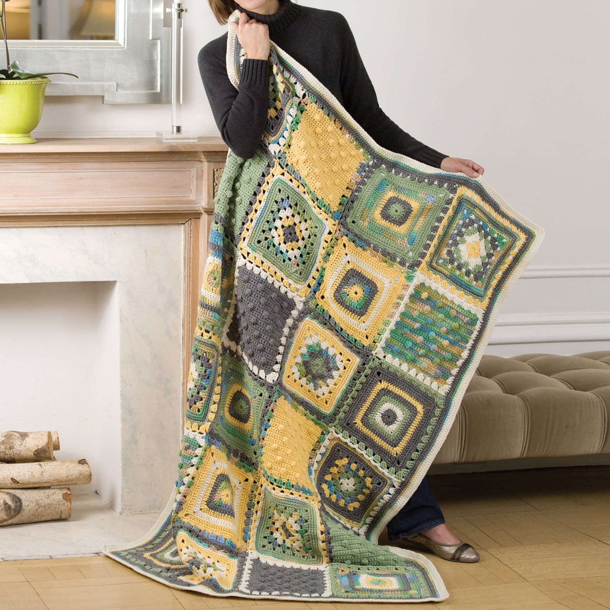 Crochet Throw made in Red Heart Super Saver Yarn