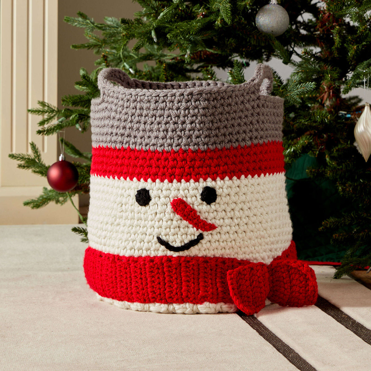 Crochet Basket made in Red Heart With Love Yarn
