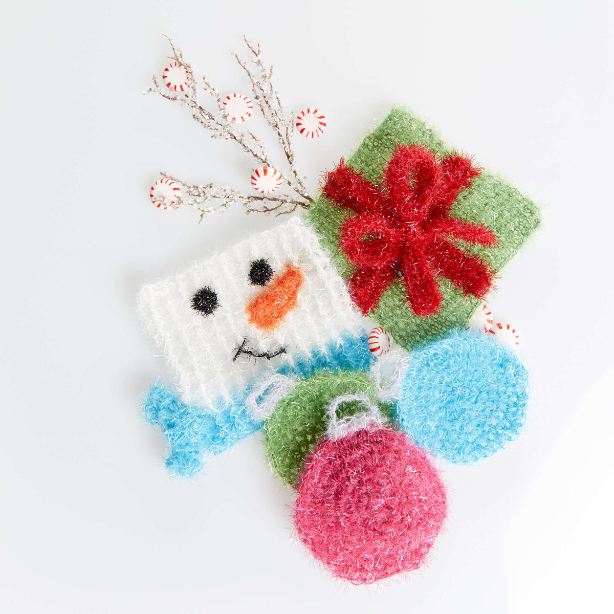 Crochet Scrubby made in Red Heart Scrubby Sparkle Yarn