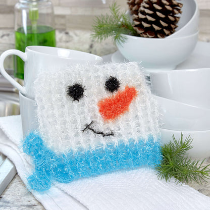 Red Heart Snowman In The Square Scrubby Crochet Single Size
