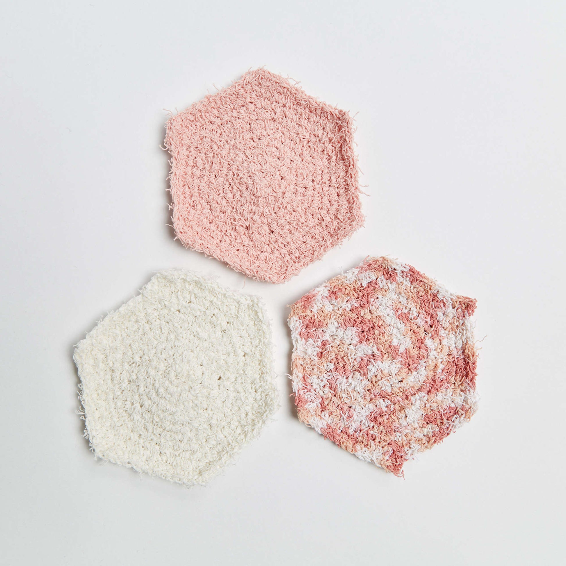 Free Red Heart Crochet Hexagon Scrubby Pattern