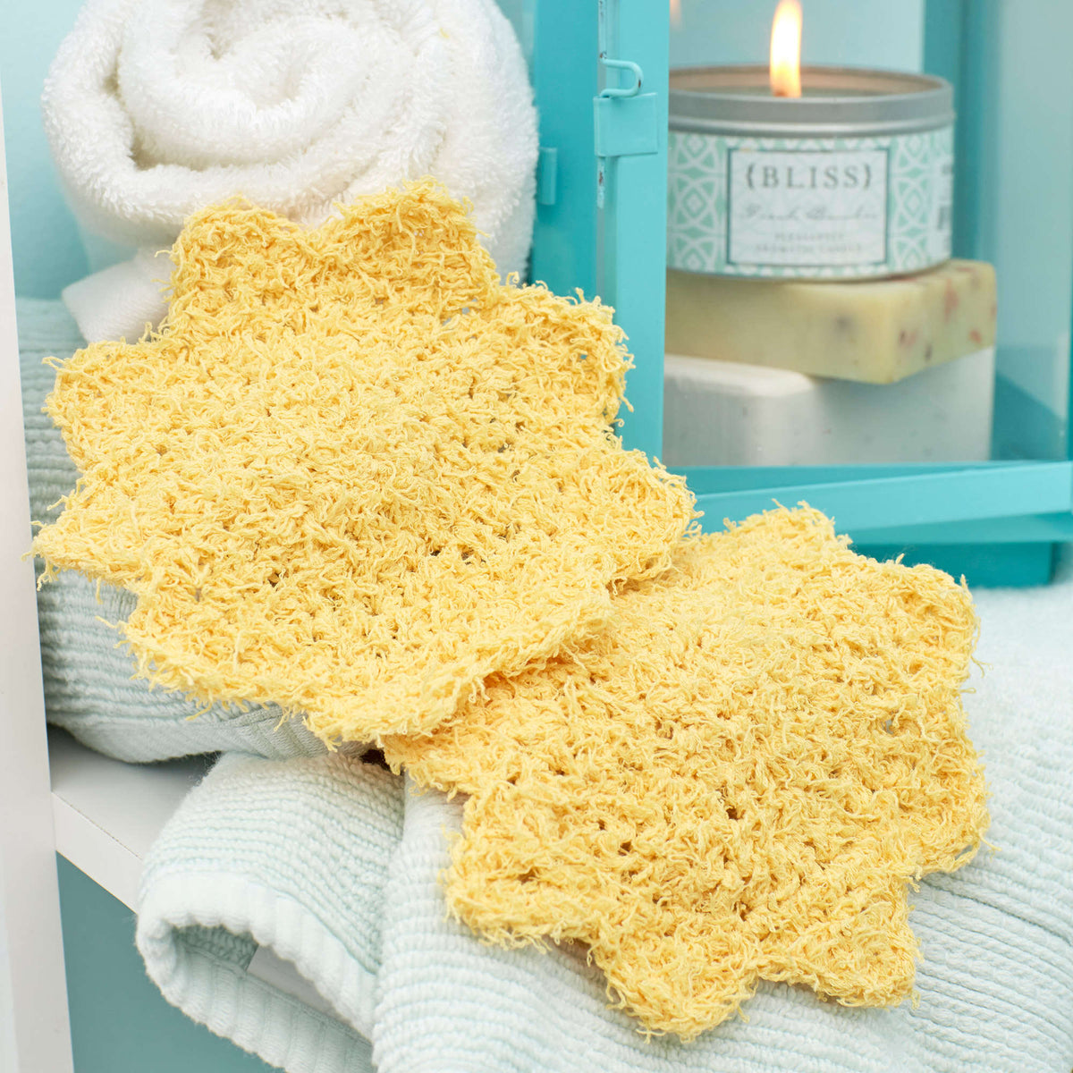 Crochet Scrubby made in Red Heart Scrubby Cotton Yarn