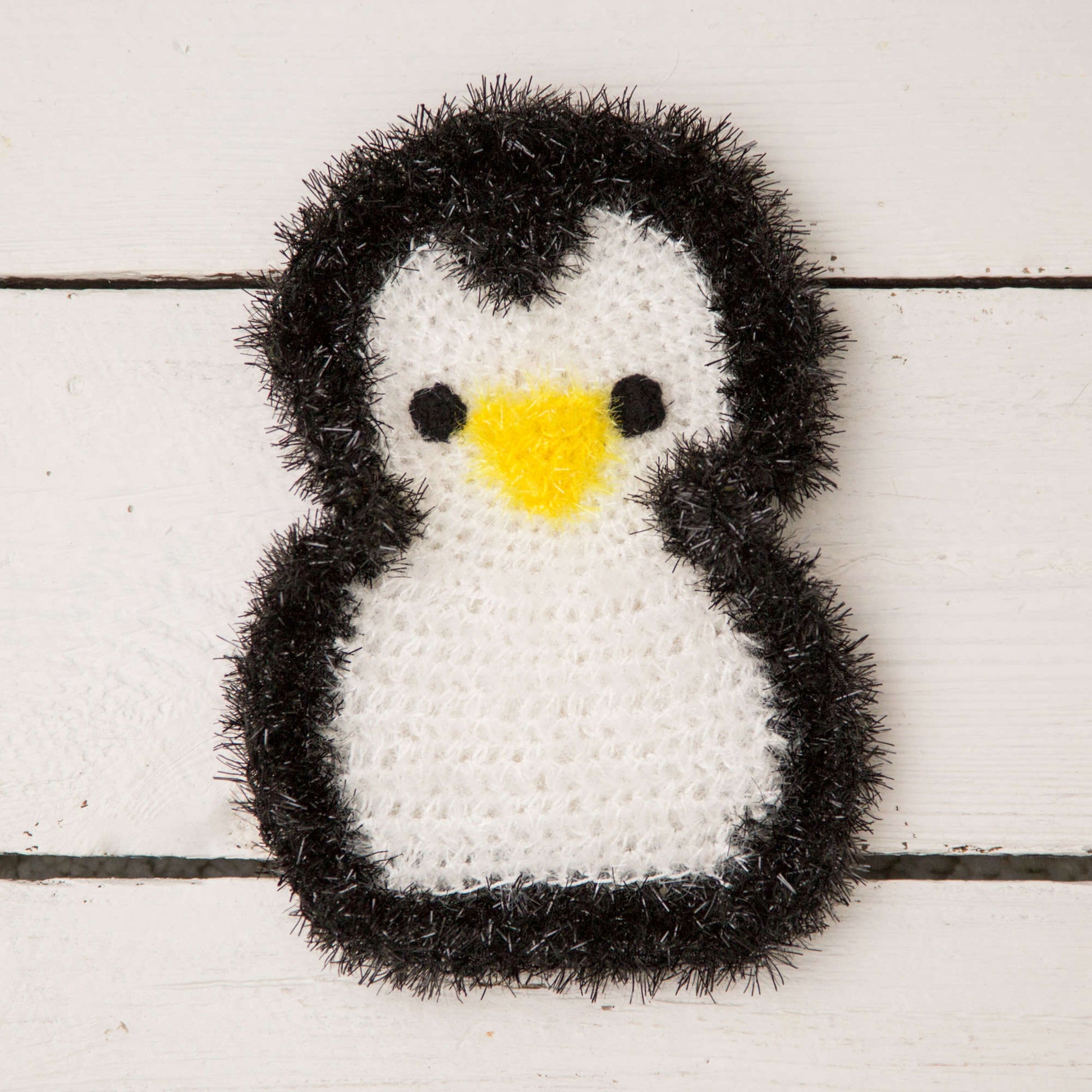 Free Red Heart Precious Penguin Scrubby Crochet Pattern