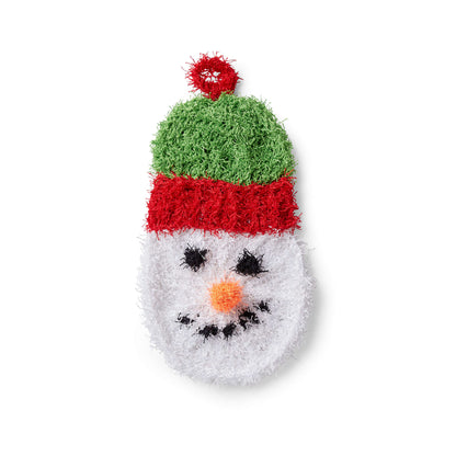 Red Heart Snowman Scrubby Crochet Single Size