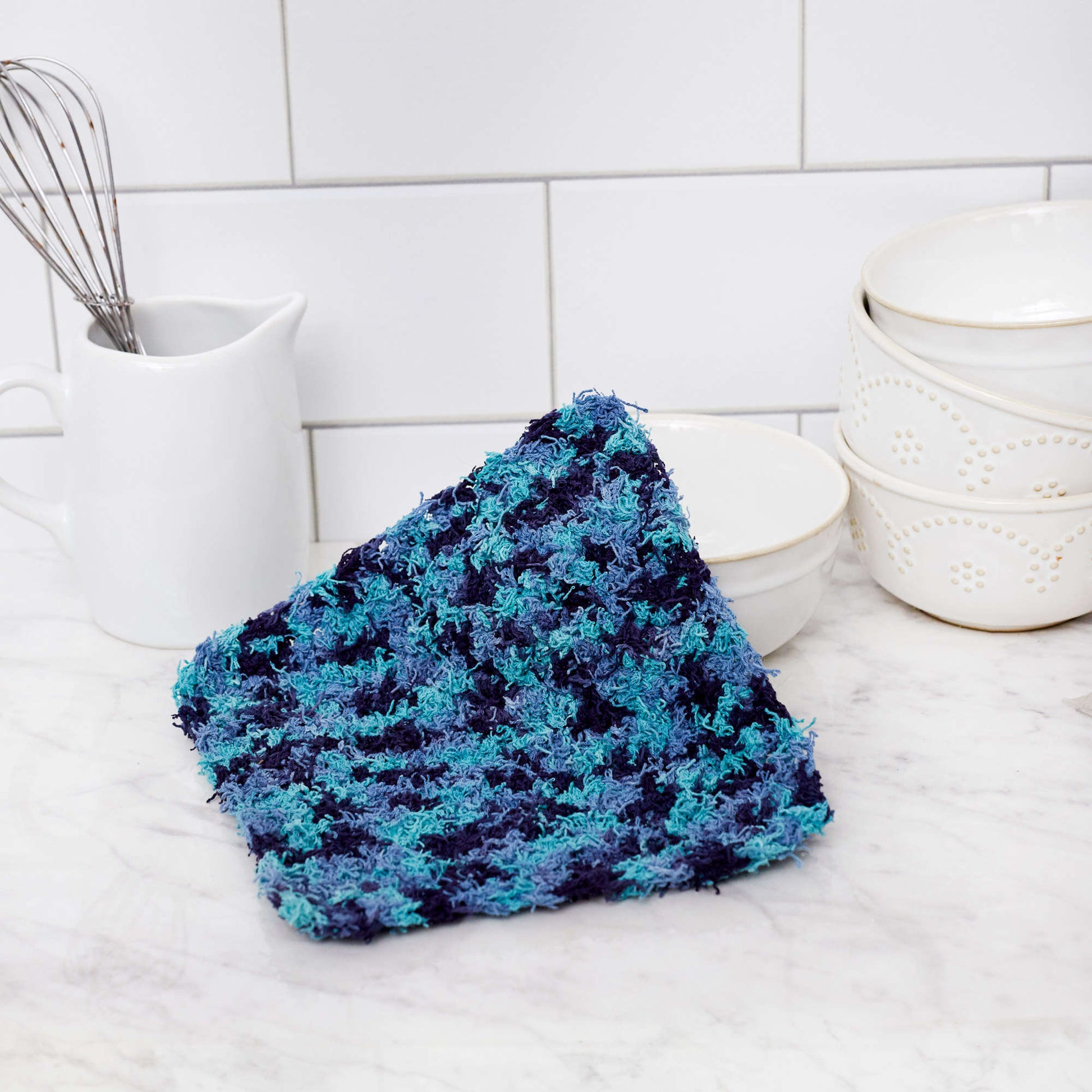 Free Red Heart Corner-to-Corner Crochet Dishcloth Pattern